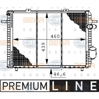 Radiateur, refroidissement du moteur HELLA 8MK 376 706-401