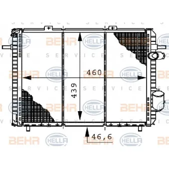 Radiateur, refroidissement du moteur HELLA 8MK 376 706-404