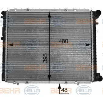 Radiateur, refroidissement du moteur HELLA 8MK 376 706-514