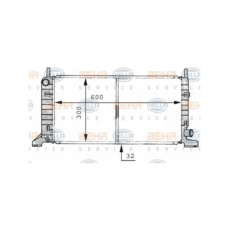 Radiateur, refroidissement du moteur HELLA 8MK 376 706-661