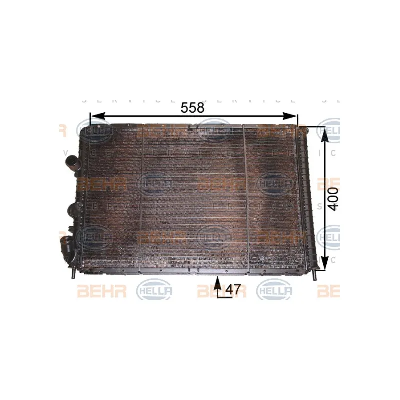 Radiateur, refroidissement du moteur HELLA 8MK 376 710-211