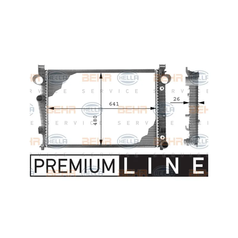 Radiateur, refroidissement du moteur HELLA 8MK 376 710-281