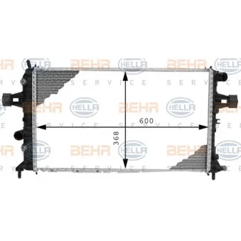 Radiateur, refroidissement du moteur HELLA 8MK 376 710-334