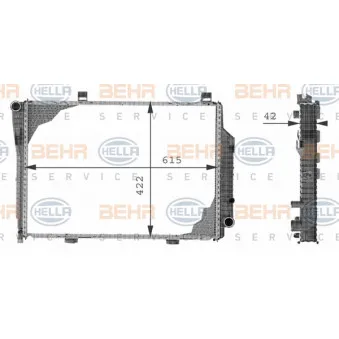 Radiateur, refroidissement du moteur HELLA 8MK 376 710-351