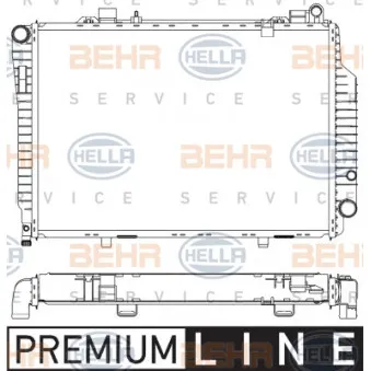 Radiateur, refroidissement du moteur HELLA 8MK 376 711-201