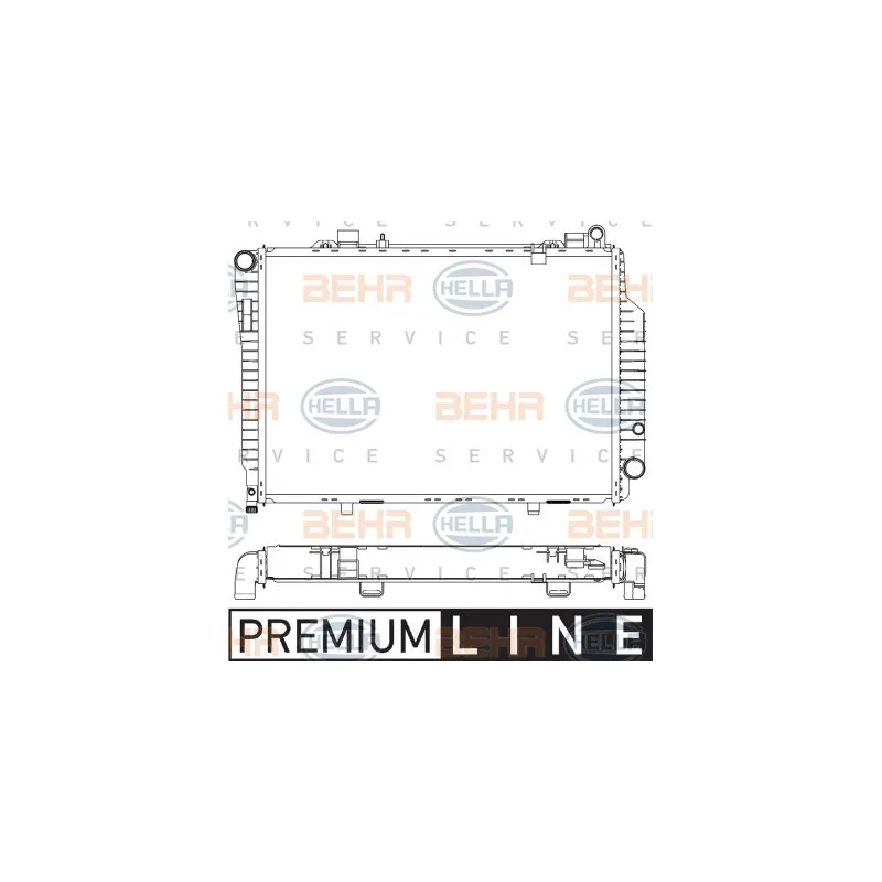 Radiateur, refroidissement du moteur HELLA 8MK 376 711-201