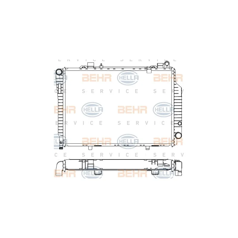 Radiateur, refroidissement du moteur HELLA 8MK 376 711-204