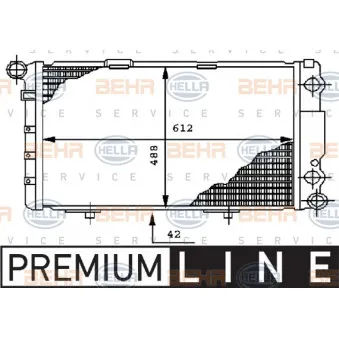 Radiateur, refroidissement du moteur HELLA 8MK 376 712-261