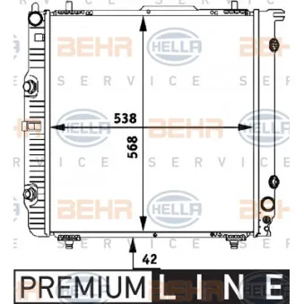 Radiateur, refroidissement du moteur HELLA 8MK 376 712-331