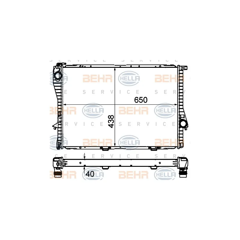 Radiateur, refroidissement du moteur HELLA 8MK 376 712-484