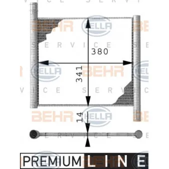 Radiateur, refroidissement du moteur HELLA 8MK 376 712-551