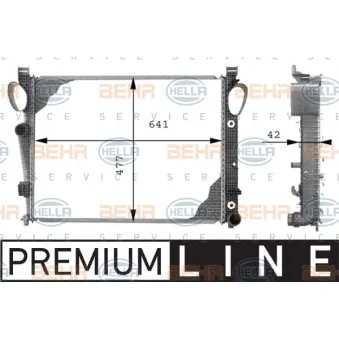 Radiateur, refroidissement du moteur HELLA 8MK 376 712-571