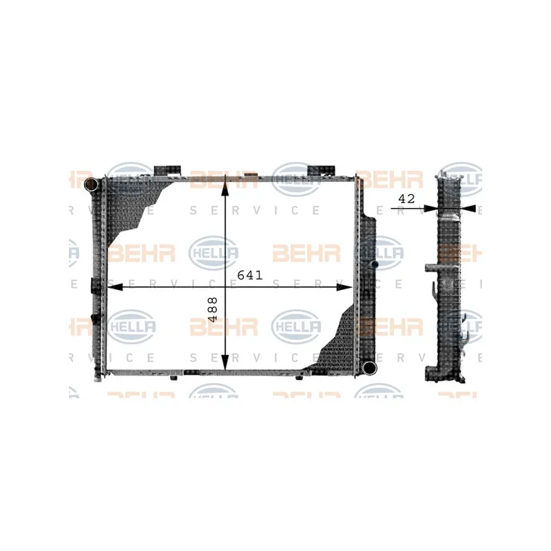 Radiateur, refroidissement du moteur HELLA 8MK 376 712-644