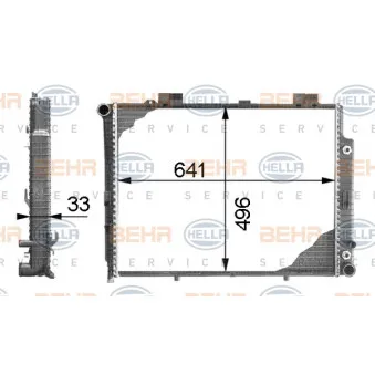 Radiateur, refroidissement du moteur HELLA 8MK 376 712-754