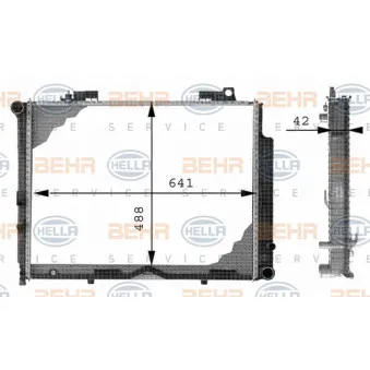 Radiateur, refroidissement du moteur HELLA 8MK 376 712-771