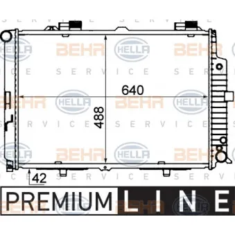 Radiateur, refroidissement du moteur HELLA 8MK 376 712-781