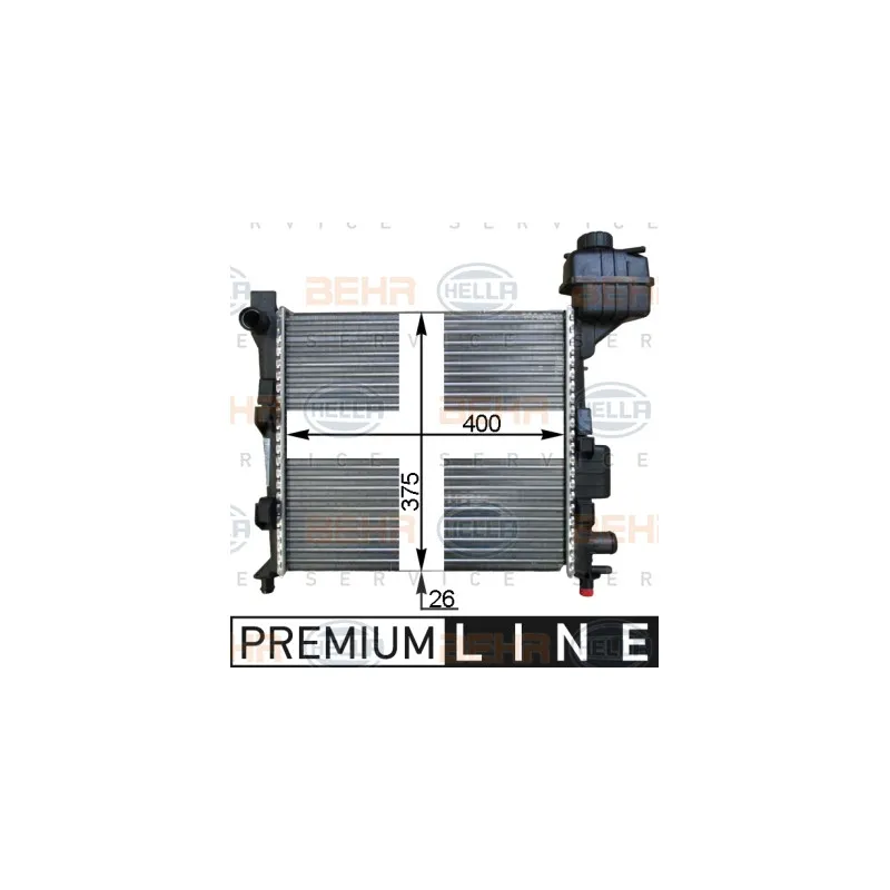 Radiateur, refroidissement du moteur HELLA 8MK 376 713-031