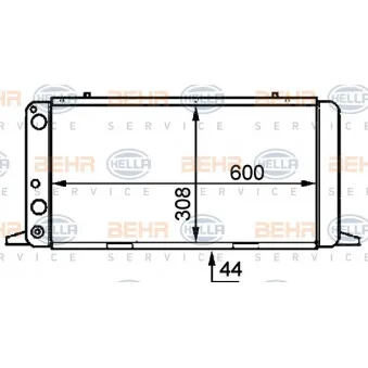 Radiateur, refroidissement du moteur HELLA 8MK 376 714-471