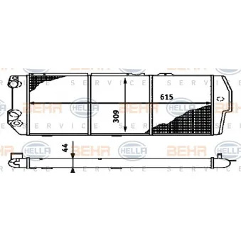 Radiateur, refroidissement du moteur HELLA 8MK 376 714-581