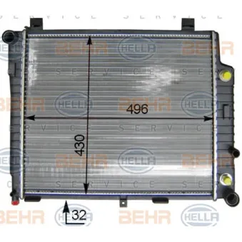 Radiateur, refroidissement du moteur HELLA 8MK 376 714-631