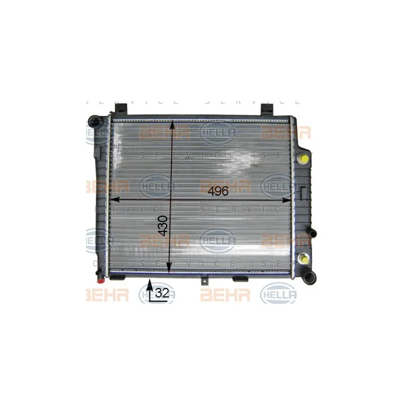 Radiateur, refroidissement du moteur HELLA 8MK 376 714-631