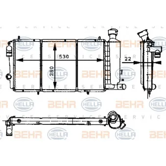 Radiateur, refroidissement du moteur HELLA 8MK 376 715-411