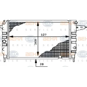 Radiateur, refroidissement du moteur HELLA 8MK 376 715-711