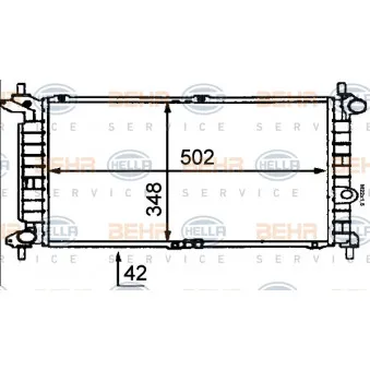 Radiateur, refroidissement du moteur HELLA 8MK 376 715-771