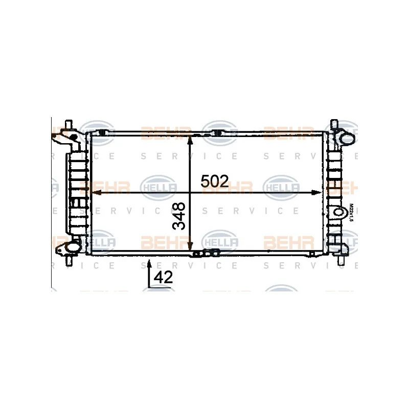 Radiateur, refroidissement du moteur HELLA 8MK 376 715-771