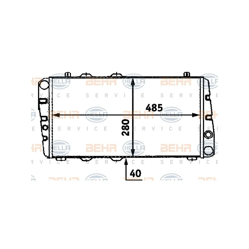 Radiateur, refroidissement du moteur HELLA 8MK 376 716-221
