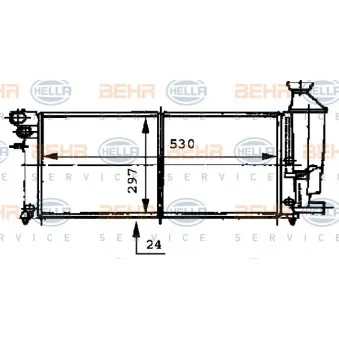 Radiateur, refroidissement du moteur HELLA