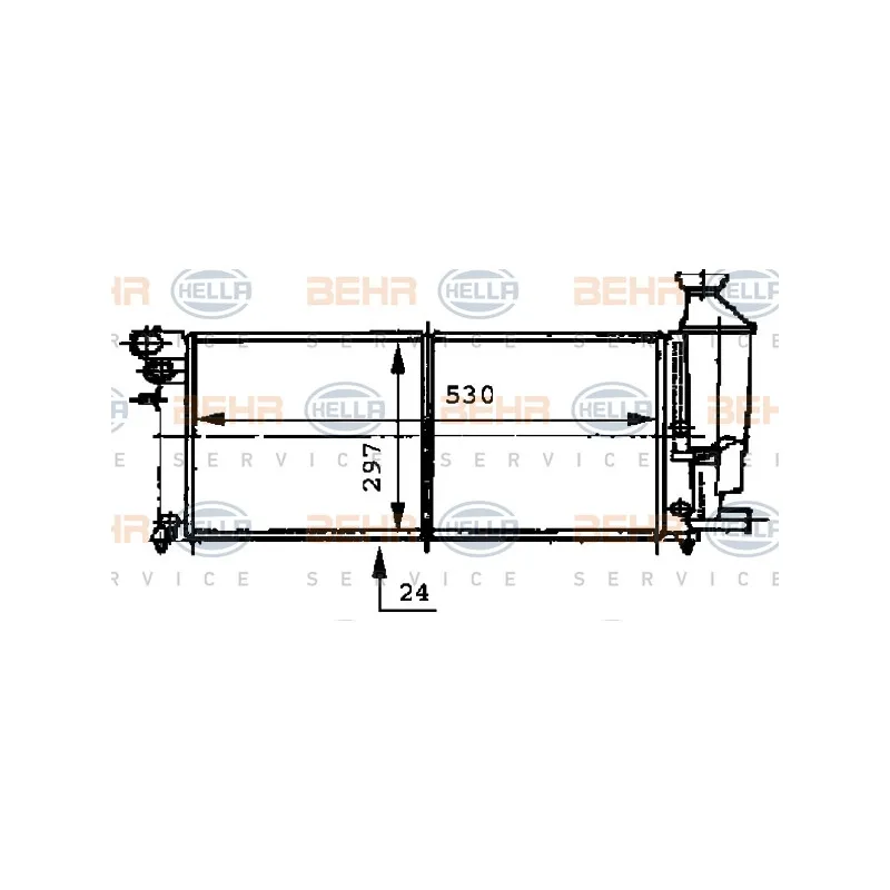 Radiateur, refroidissement du moteur HELLA 8MK 376 716-471