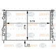 Radiateur, refroidissement du moteur HELLA 8MK 376 717-451 - Visuel 1
