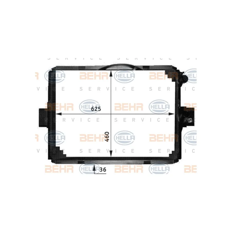 Radiateur, refroidissement du moteur HELLA 8MK 376 717-551