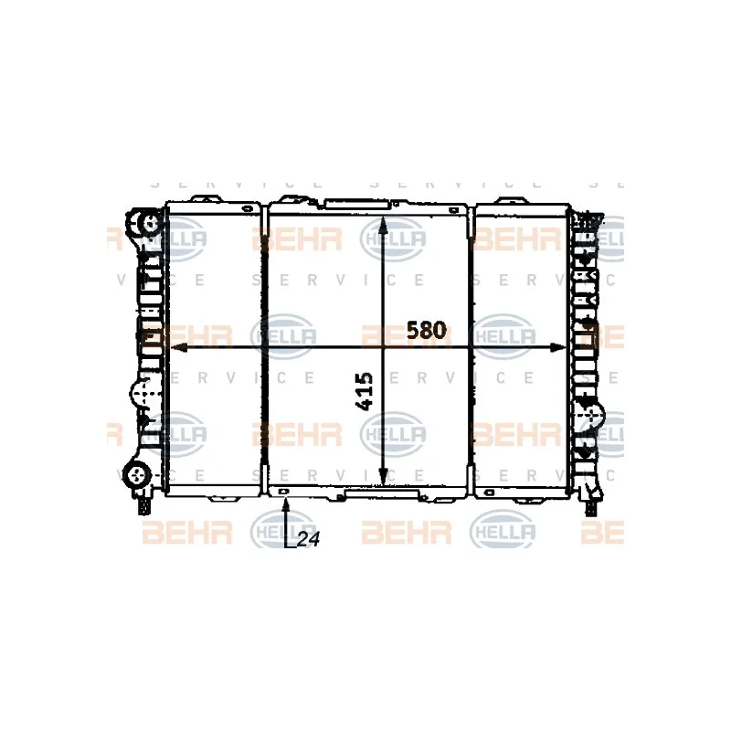 Radiateur, refroidissement du moteur HELLA 8MK 376 718-091