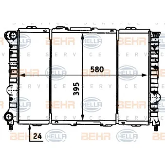 Radiateur, refroidissement du moteur HELLA 8MK 376 718-121