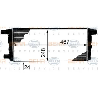 Radiateur, refroidissement du moteur HELLA 8MK 376 718-311