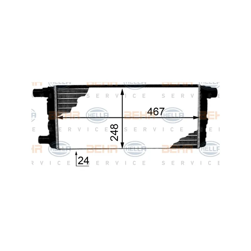 Radiateur, refroidissement du moteur HELLA 8MK 376 718-311