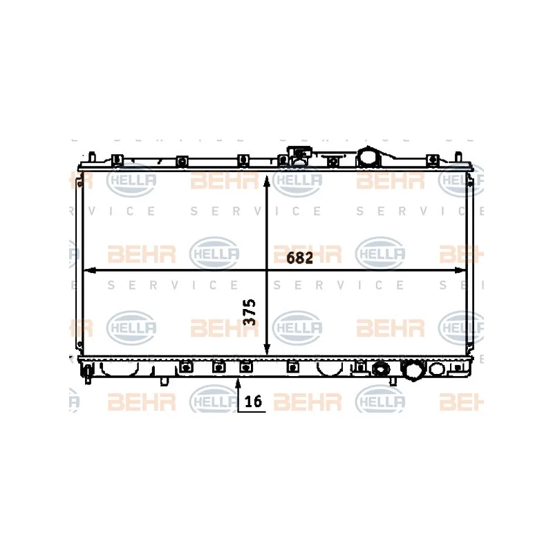 Radiateur, refroidissement du moteur HELLA 8MK 376 718-391