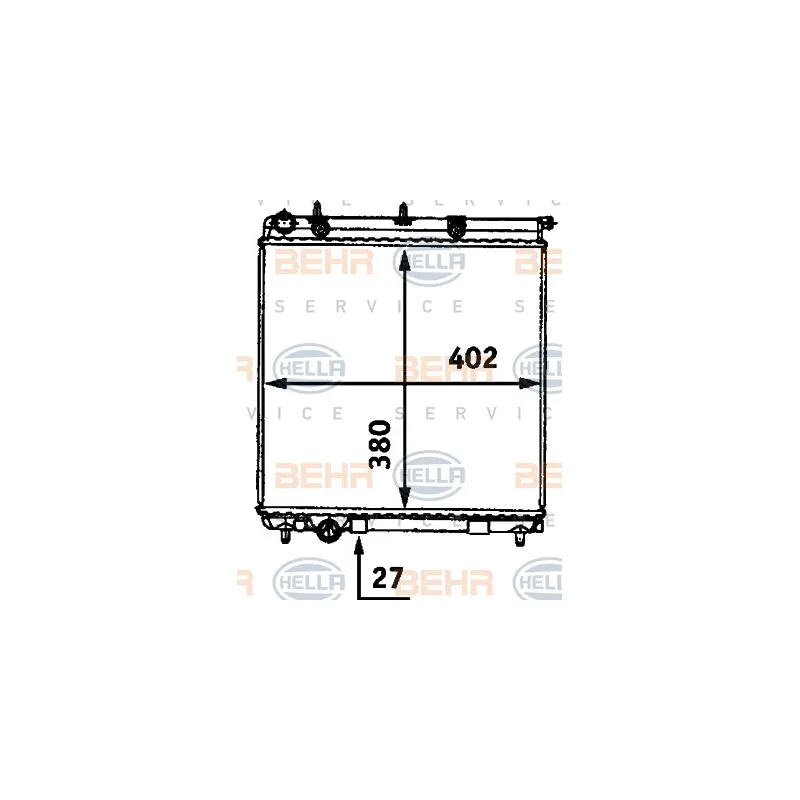 Radiateur, refroidissement du moteur HELLA 8MK 376 718-641