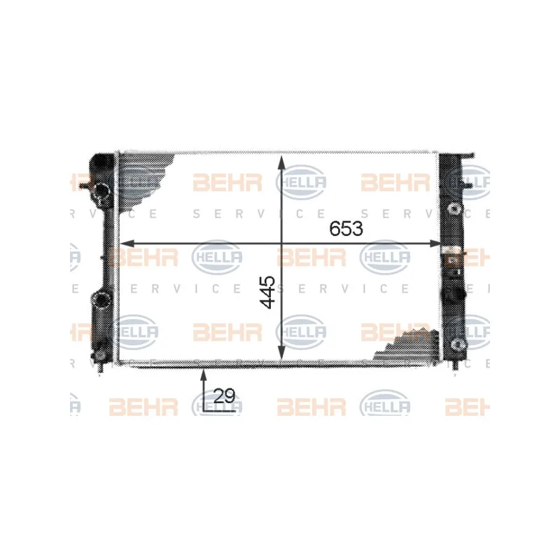 Radiateur, refroidissement du moteur HELLA 8MK 376 718-661