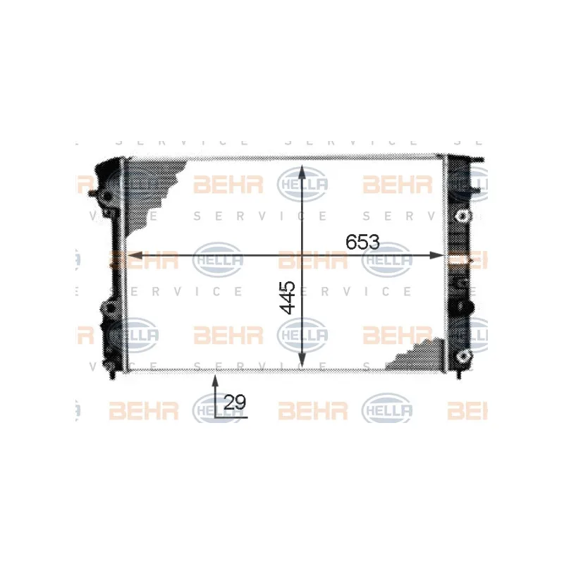 Radiateur, refroidissement du moteur HELLA 8MK 376 718-671