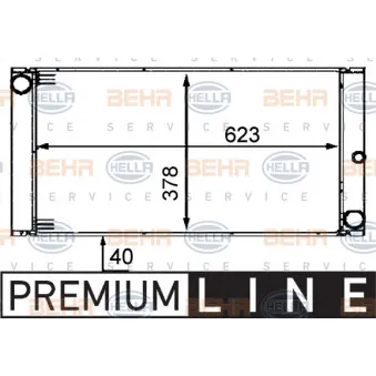 Radiateur, refroidissement du moteur HELLA 8MK 376 719-011