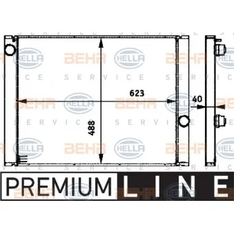 Radiateur, refroidissement du moteur HELLA 8MK 376 719-151