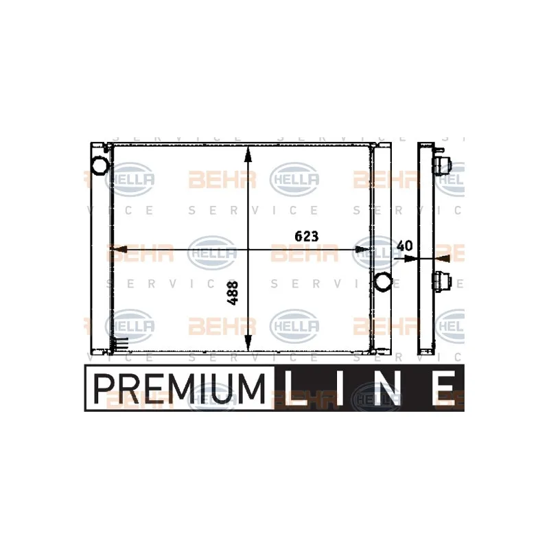 Radiateur, refroidissement du moteur HELLA 8MK 376 719-151