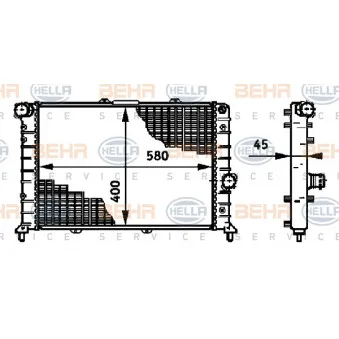 Radiateur, refroidissement du moteur HELLA 8MK 376 719-261
