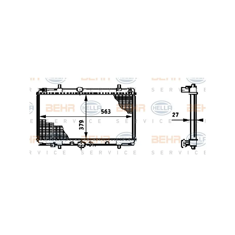 Radiateur, refroidissement du moteur HELLA 8MK 376 719-291