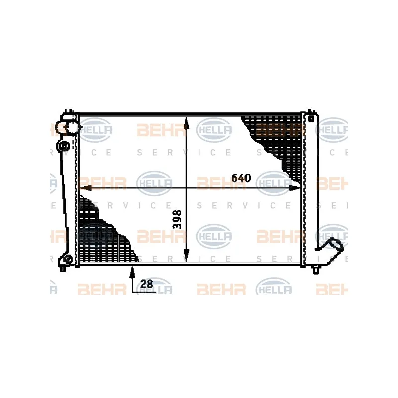 Radiateur, refroidissement du moteur HELLA 8MK 376 719-481