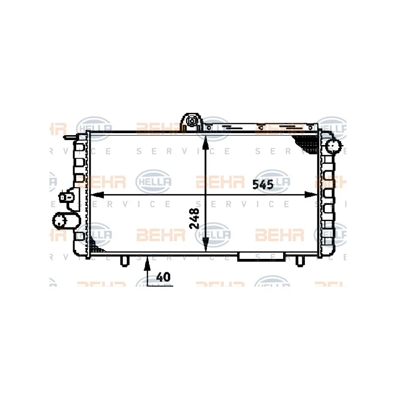 Radiateur, refroidissement du moteur HELLA 8MK 376 720-121