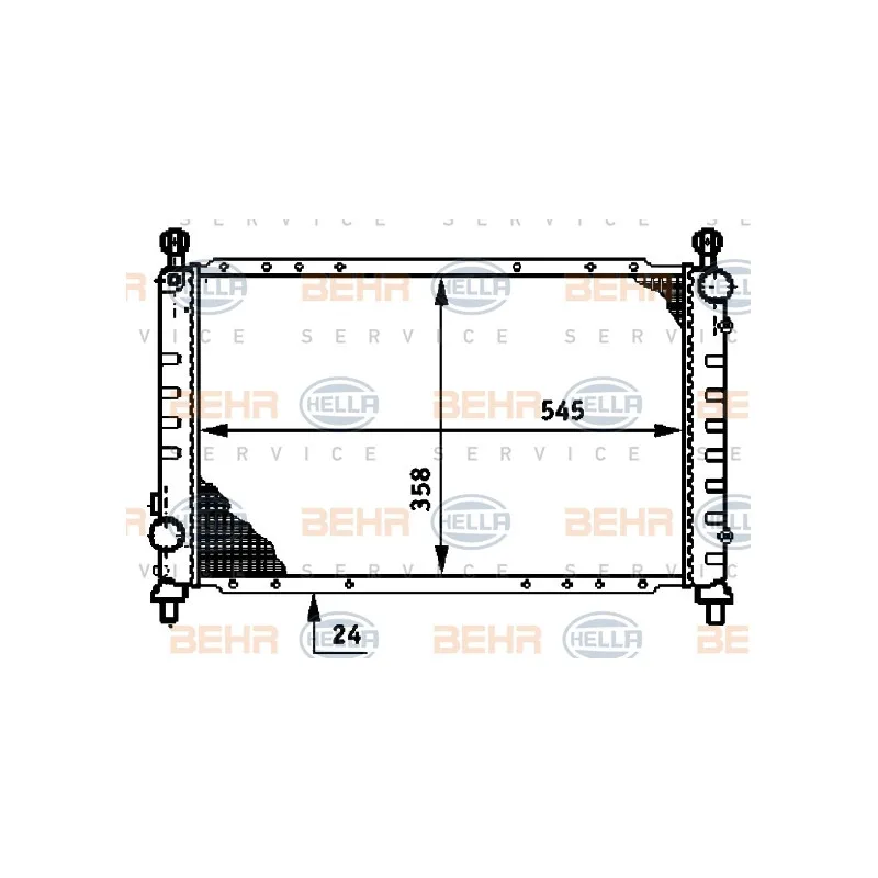 Radiateur, refroidissement du moteur HELLA 8MK 376 720-131
